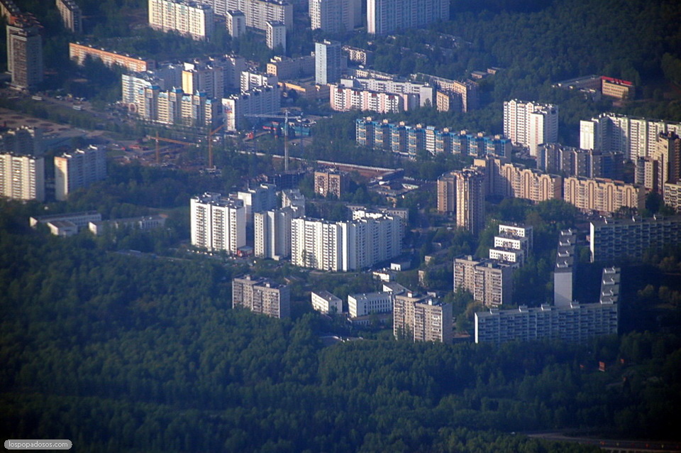 Moscow view from aircraft